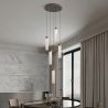 Lustra tavan cu pendule LED ZELON, alama antic