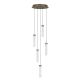 Pendule, Lustre suspendate - Lustra tavan cu pendule LED ZELON, alama antic