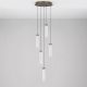 Pendule, Lustre suspendate - Lustra tavan cu pendule LED ZELON, alama antic