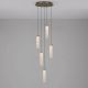 Pendule, Lustre suspendate - Lustra tavan cu pendule LED ZELON, alama antic