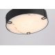 Iluminat pentru baie - Plafoniera Marmo LED baie IP44 metal negru si rasina cu aspect de marmura