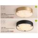 Iluminat pentru baie - Plafoniera Marmo LED baie IP44 metal negru si rasina cu aspect de marmura