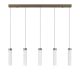 Pendule, Lustre suspendate - Lustra tavan cu pendule LED ZELON, alama antic