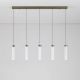 Pendule, Lustre suspendate - Lustra tavan cu pendule LED ZELON, alama antic