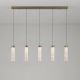 Pendule, Lustre suspendate - Lustra tavan cu pendule LED ZELON, alama antic
