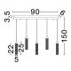 Pendule, Lustre suspendate - Lustra tavan cu pendule LED ZELON, alama antic