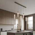 Lustra tavan cu pendule LED ZELON, alama antic