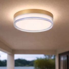 Iluminat pentru baie - Plafoniera Button LED iluminat baie IP65 auriu