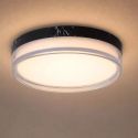Plafoniera Button LED iluminat baie IP65 negru marmorat