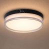Plafoniera Button LED iluminat baie IP65 negru marmorat