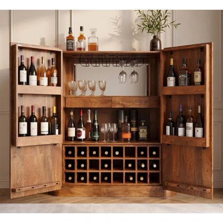 Comode - Bar cu model 3D tip fagure ADLON 140cm
