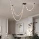 Pendule, Lustre suspendate - Corp de iluminat decorativ lungime 315cm, Alume LED din metal si acrilic