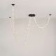 Pendule, Lustre suspendate - Corp de iluminat decorativ lungime 315cm, Alume LED din metal si acrilic