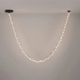 Pendule, Lustre suspendate - Corp de iluminat decorativ lungime 188cm, Alume LED din metal si acrilic