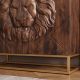 Comode - Comoda din Lemn de Mango cu motiv detaliat de Leu 3D, LION 120cm