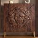 Comode - Comoda din Lemn de Mango cu motiv detaliat de Leu 3D, LION 120cm