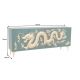 Comode - Comoda DRAGON 180cm lemn de mango turcoaz cu dragon auriu 3D