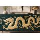 Comode - Comoda DRAGON 180cm lemn de mango turcoaz cu dragon auriu 3D