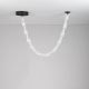 Pendule, Lustre suspendate - Corp de iluminat decorativ lungime 130cm, Alume LED din metal si acrilic