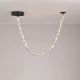 Pendule, Lustre suspendate - Corp de iluminat decorativ lungime 130cm, Alume LED din metal si acrilic