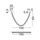 Pendule, Lustre suspendate - Corp de iluminat decorativ lungime 130cm, Alume LED din metal si acrilic