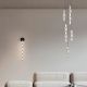 Pendule, Lustre suspendate - Corp de iluminat decorativ inaltime 200cm, Alume LED din metal si acrilic