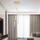 Pendule, Lustre suspendate - Lustra cu 5 pendule LED alama aurie DECORO