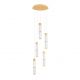 Pendule, Lustre suspendate - Lustra cu 5 pendule LED alama aurie DECORO