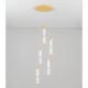 Pendule, Lustre suspendate - Lustra cu 5 pendule LED alama aurie DECORO