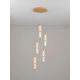 Pendule, Lustre suspendate - Lustra cu 5 pendule LED alama aurie DECORO