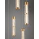 Pendule, Lustre suspendate - Lustra cu 5 pendule LED alama aurie DECORO