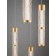 Pendule, Lustre suspendate - Lustra cu 5 pendule LED alama aurie DECORO