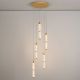 Pendule, Lustre suspendate - Lustra cu 5 pendule LED alama aurie DECORO