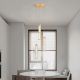 Pendule, Lustre suspendate - Lustra cu 3 pendule LED alama aurie DECORO