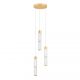 Pendule, Lustre suspendate - Lustra cu 3 pendule LED alama aurie DECORO