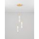 Pendule, Lustre suspendate - Lustra cu 3 pendule LED alama aurie DECORO