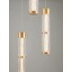 Pendule, Lustre suspendate - Lustra cu 3 pendule LED alama aurie DECORO