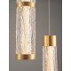 Pendule, Lustre suspendate - Lustra cu 3 pendule LED alama aurie DECORO