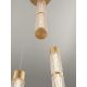 Pendule, Lustre suspendate - Lustra cu 3 pendule LED alama aurie DECORO