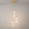 Lustra cu 3 pendule LED alama aurie DECORO