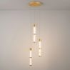 Lustra cu 3 pendule LED alama aurie DECORO