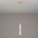 Pendul LED modern decorativ, alama aurie DECORO