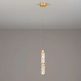 Pendule, Lustre suspendate - Pendul LED modern decorativ, alama aurie DECORO
