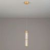 Pendul LED modern decorativ, alama aurie DECORO