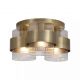 Lustre aplicate - Lustra tavan din metal alama antic si sticla canelata Royal