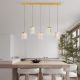 Pendule, Lustre suspendate - Lustra cu 5 pendule LED liniara alama aurie VANCE