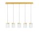 Pendule, Lustre suspendate - Lustra cu 5 pendule LED liniara alama aurie VANCE
