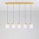 Pendule, Lustre suspendate - Lustra cu 5 pendule LED liniara alama aurie VANCE