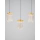Pendule, Lustre suspendate - Lustra cu 5 pendule LED liniara alama aurie VANCE
