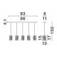 Pendule, Lustre suspendate - Lustra cu 5 pendule LED liniara alama aurie VANCE
